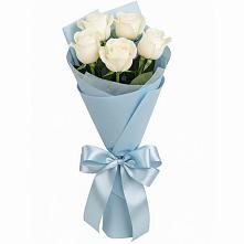 Букет 5 Белых роз Проуд #REPLACE_PRED# Начале