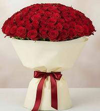Букет 101 Красная роза Милано в Начале