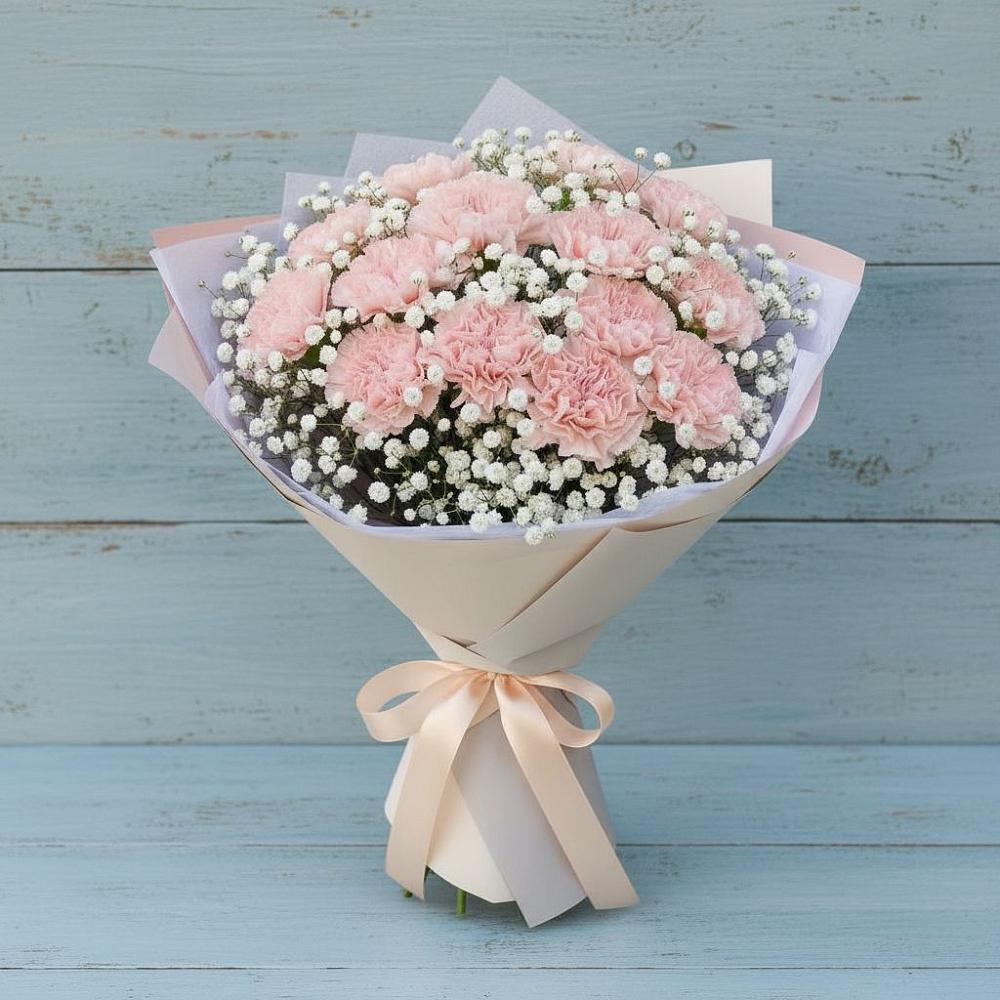 Букет цветов из: Гвоздики в Начале