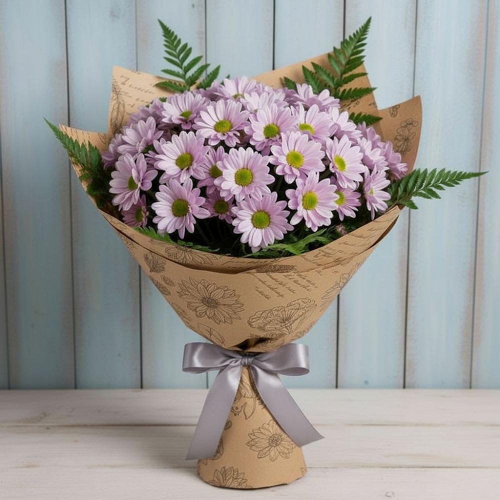 Букет цветов из: Хризантемы в Начале