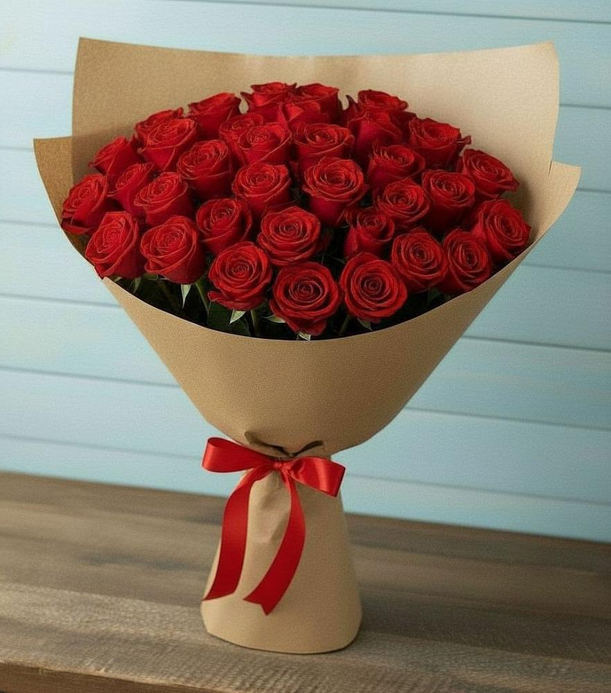 Букет Красные розы Милано в Начале