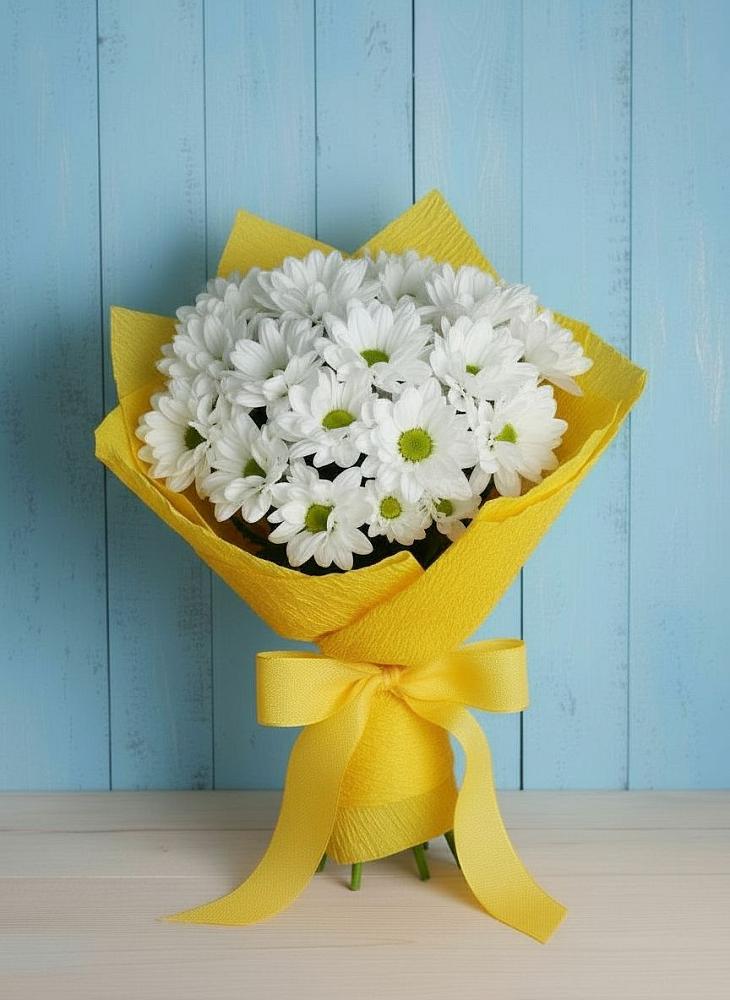 Букет цветов из: Хризантемы в Начале