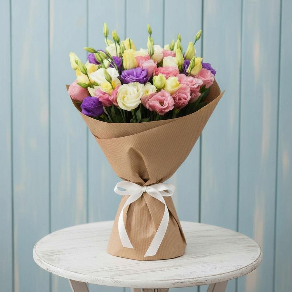 Букет цветов из: Лизиантусы в Начале