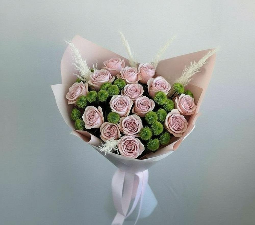 Букет цветов из: Розы и Хризантемы в Начале