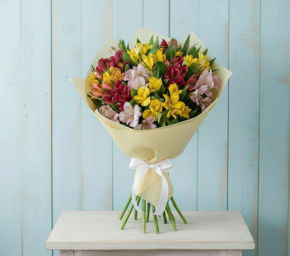 Букет цветов из: Альстромерии в Начале