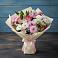 Букет цветов из: Хризантемы, Альстромерии и Розы в Начале